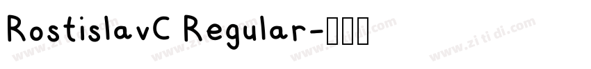 RostislavC Regular字体转换